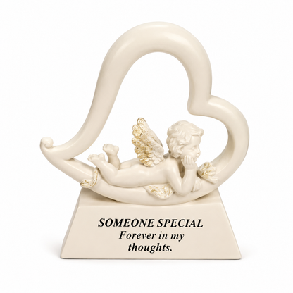 Memorial Heart with Cherub - Someone Special